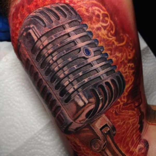 Татуировка микрофон