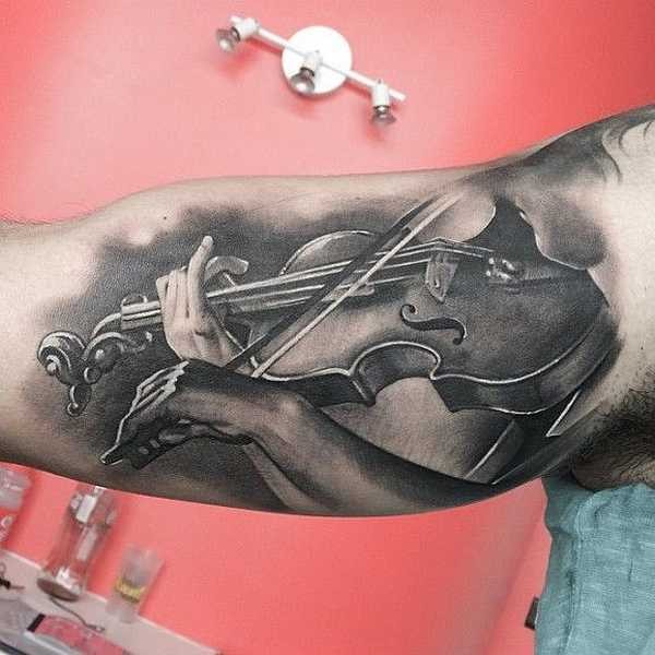 Татуировка скрипка: фото, значение, для мужчин и девушек