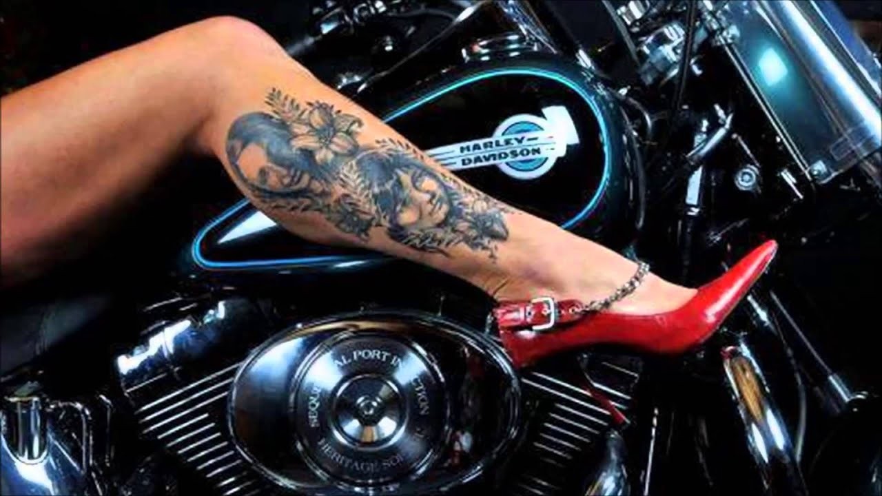 Мужские и женские татуировки на голени