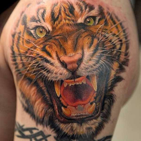 Татуировка тигра: фото, значение, для мужчин и девушек