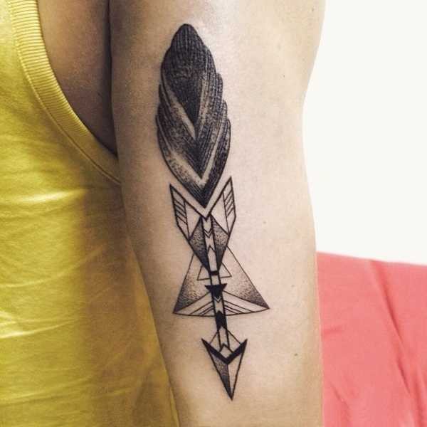 Татуировка стрела: фото, значение, для мужчин и девушек