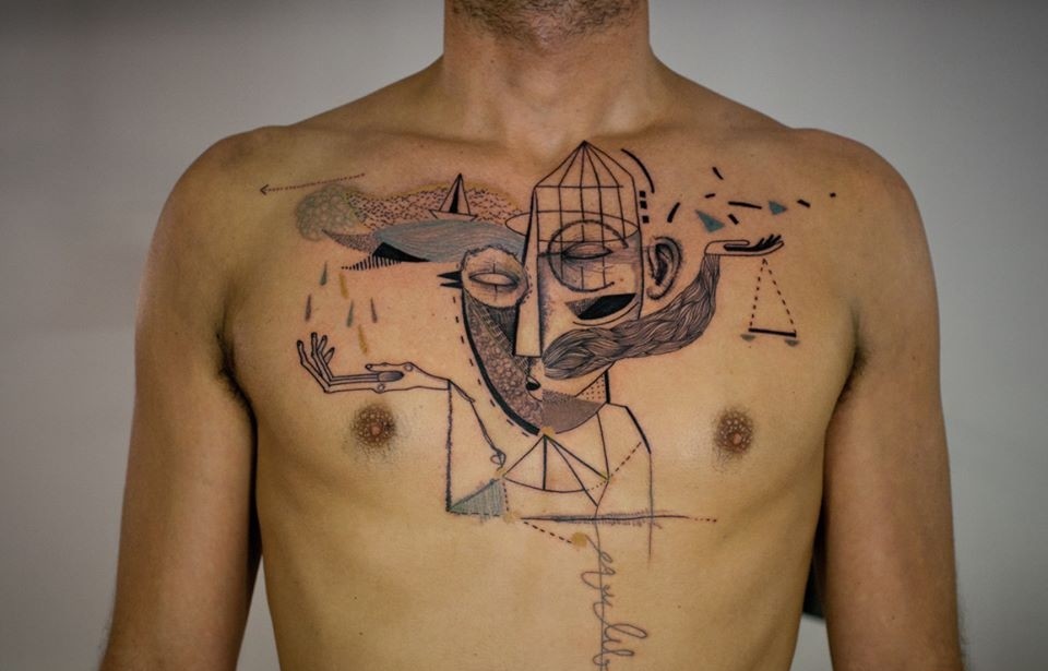 Татуировки в стиле сюрреализм