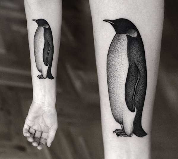 Татуировка пингвин: фото, значение, для мужчин и девушек