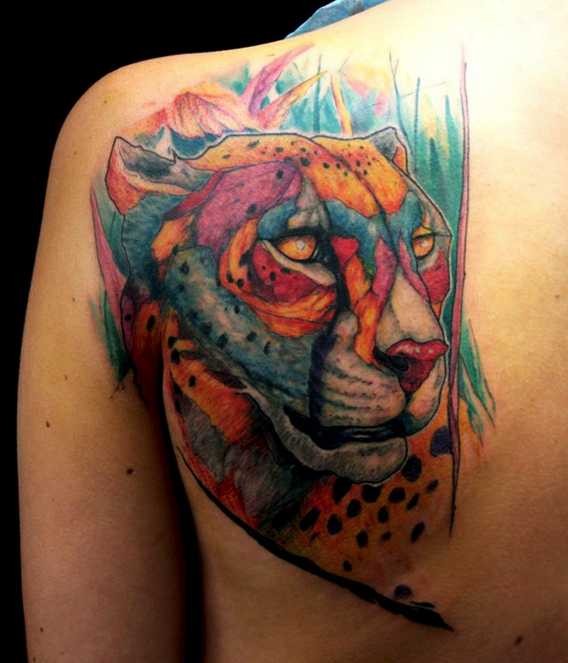 Татуировка леопарда: значение, фото, сюжеты