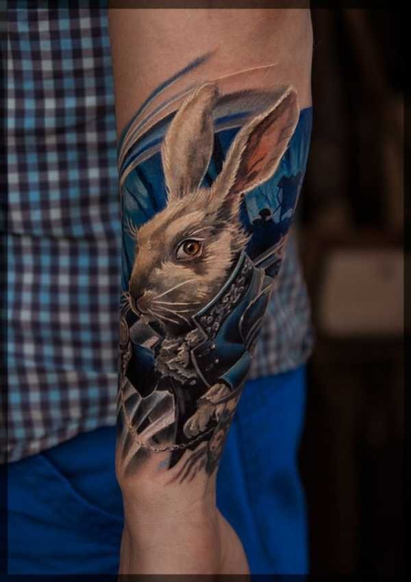 Татуировка заяц: фото, что значит, для мужчин и девушек