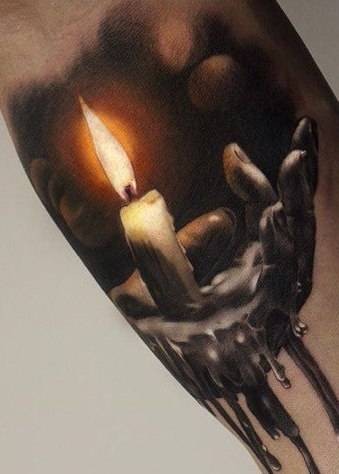 Татуировка свеча: фото, значение, для мужчин и девушек