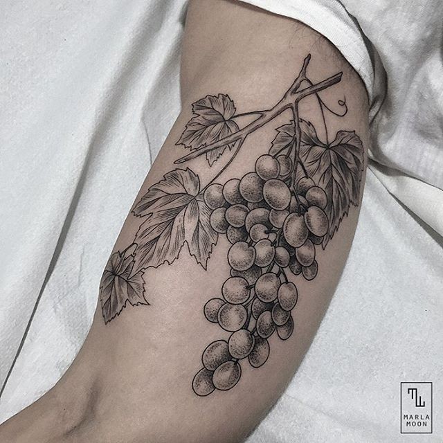 Татуировка гроздь винограда: фото, значение, для мужчин и девушек